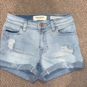 Pacsun Light Wash Jean Shorts